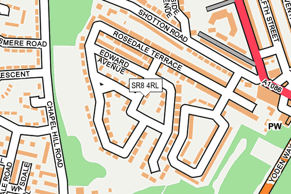 SR8 4RL map - OS OpenMap – Local (Ordnance Survey)