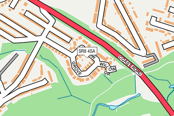 SR8 4SA map - OS OpenMap – Local (Ordnance Survey)