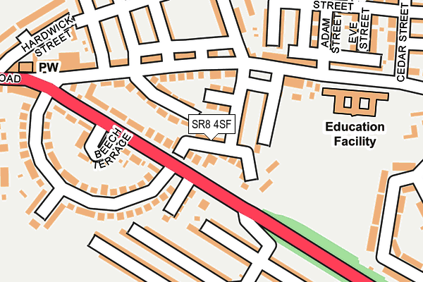 SR8 4SF map - OS OpenMap – Local (Ordnance Survey)