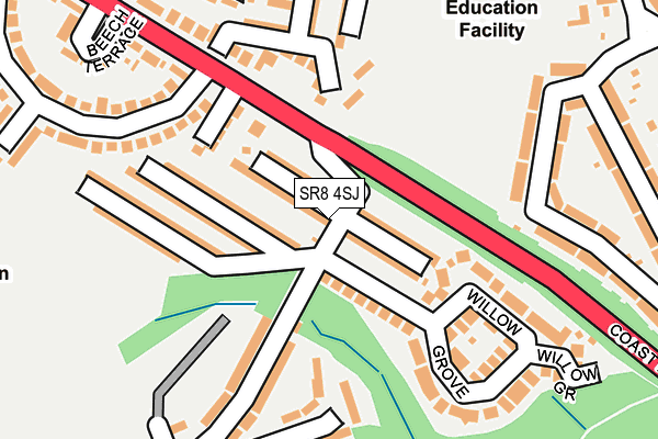 SR8 4SJ map - OS OpenMap – Local (Ordnance Survey)