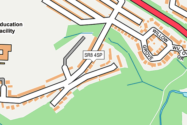 SR8 4SP map - OS OpenMap – Local (Ordnance Survey)