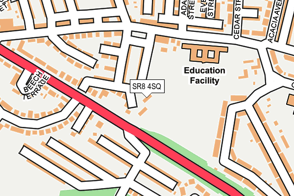 SR8 4SQ map - OS OpenMap – Local (Ordnance Survey)