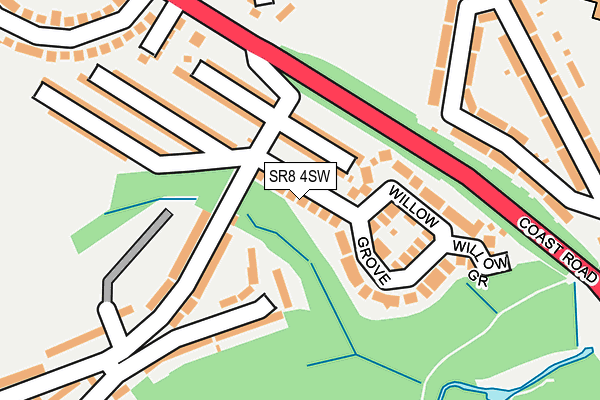 SR8 4SW map - OS OpenMap – Local (Ordnance Survey)