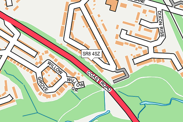 SR8 4SZ map - OS OpenMap – Local (Ordnance Survey)
