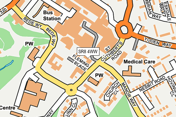 SR8 4WW map - OS OpenMap – Local (Ordnance Survey)