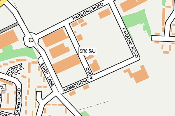 SR8 5AJ map - OS OpenMap – Local (Ordnance Survey)