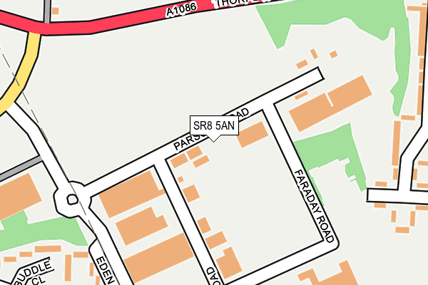 SR8 5AN map - OS OpenMap – Local (Ordnance Survey)