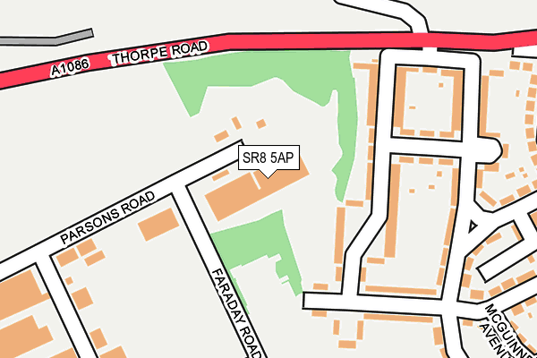 SR8 5AP map - OS OpenMap – Local (Ordnance Survey)