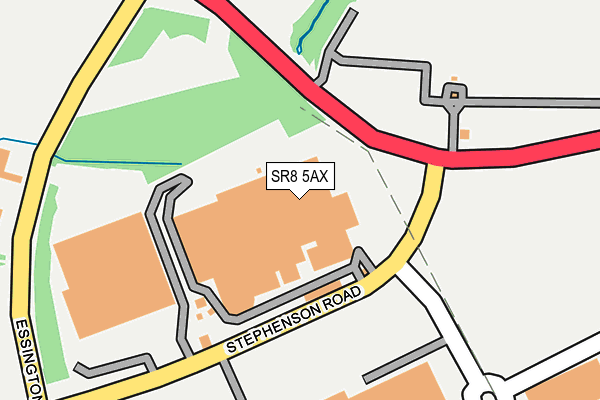 SR8 5AX map - OS OpenMap – Local (Ordnance Survey)