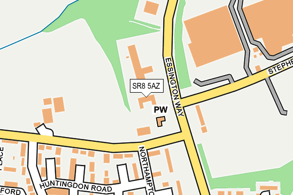 SR8 5AZ map - OS OpenMap – Local (Ordnance Survey)