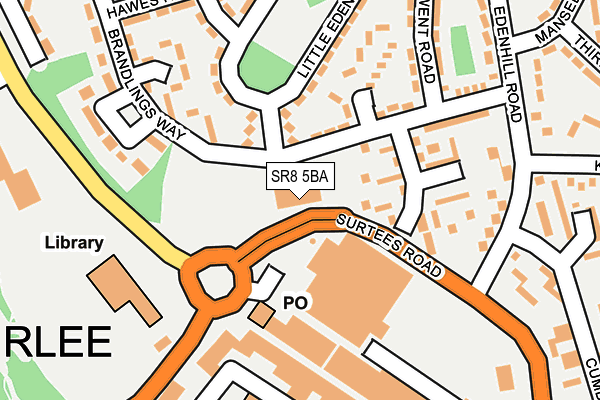 SR8 5BA map - OS OpenMap – Local (Ordnance Survey)