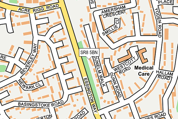 SR8 5BN map - OS OpenMap – Local (Ordnance Survey)