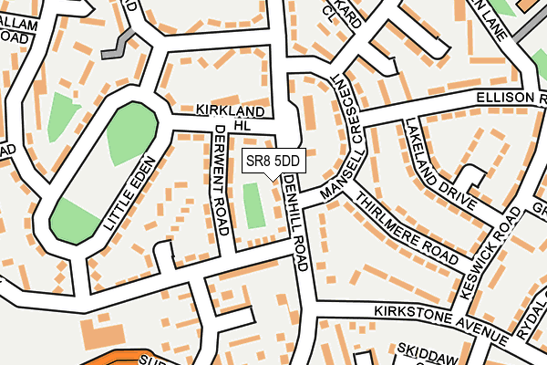 SR8 5DD map - OS OpenMap – Local (Ordnance Survey)