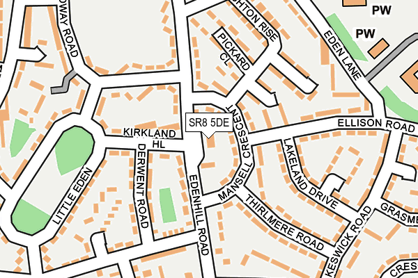 SR8 5DE map - OS OpenMap – Local (Ordnance Survey)