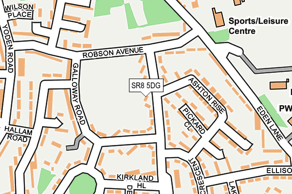 SR8 5DG map - OS OpenMap – Local (Ordnance Survey)