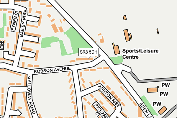 SR8 5DH map - OS OpenMap – Local (Ordnance Survey)