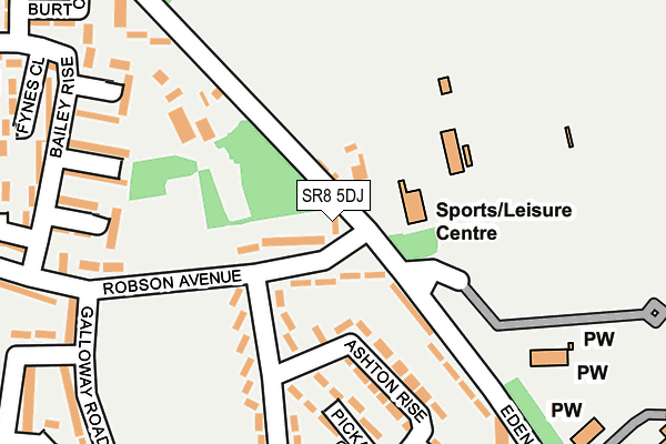 SR8 5DJ map - OS OpenMap – Local (Ordnance Survey)