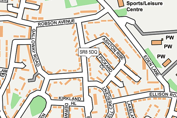 SR8 5DQ map - OS OpenMap – Local (Ordnance Survey)