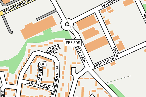 SR8 5DS map - OS OpenMap – Local (Ordnance Survey)