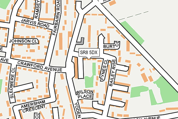 SR8 5DX map - OS OpenMap – Local (Ordnance Survey)