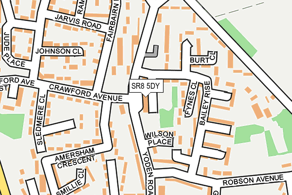 SR8 5DY map - OS OpenMap – Local (Ordnance Survey)