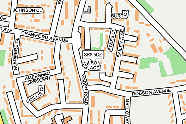 SR8 5DZ map - OS OpenMap – Local (Ordnance Survey)