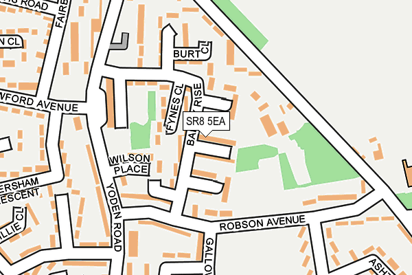 SR8 5EA map - OS OpenMap – Local (Ordnance Survey)
