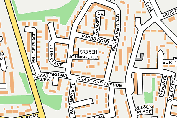 SR8 5EH map - OS OpenMap – Local (Ordnance Survey)