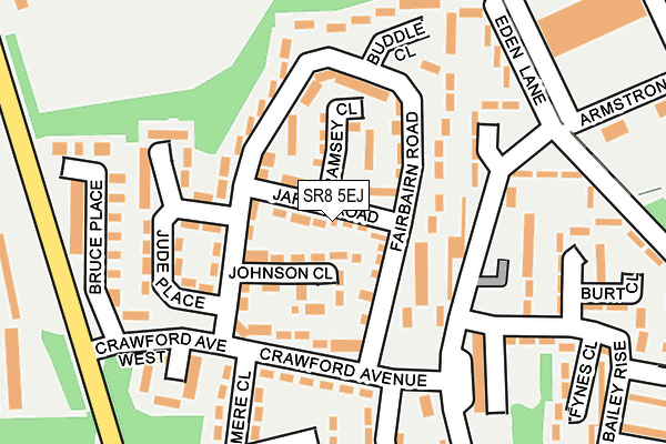 SR8 5EJ map - OS OpenMap – Local (Ordnance Survey)