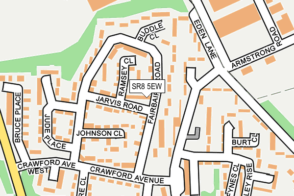 SR8 5EW map - OS OpenMap – Local (Ordnance Survey)