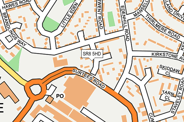 SR8 5HD map - OS OpenMap – Local (Ordnance Survey)