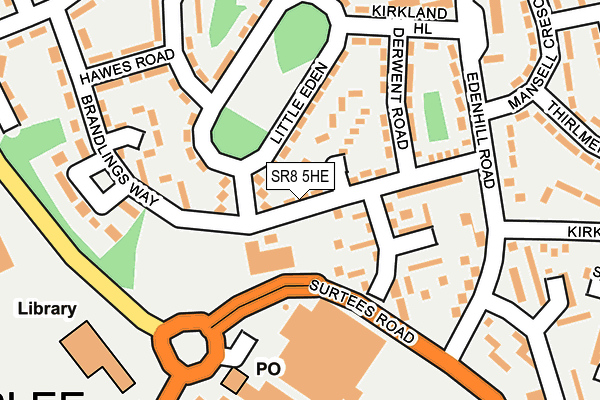 SR8 5HE map - OS OpenMap – Local (Ordnance Survey)