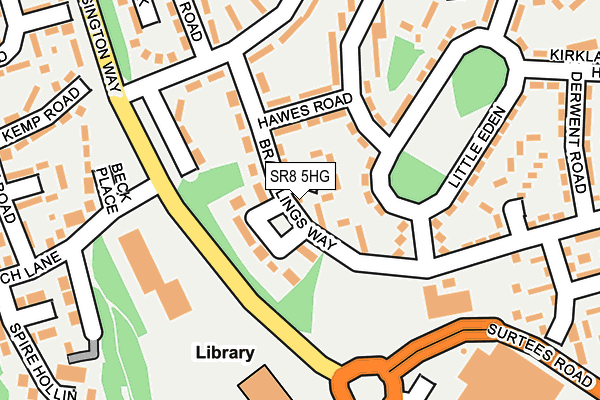 SR8 5HG map - OS OpenMap – Local (Ordnance Survey)