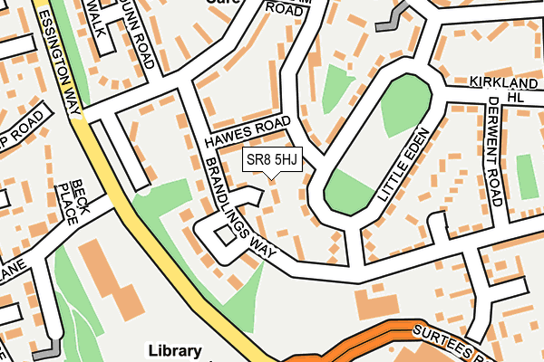 SR8 5HJ map - OS OpenMap – Local (Ordnance Survey)