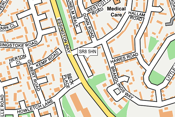 SR8 5HN map - OS OpenMap – Local (Ordnance Survey)