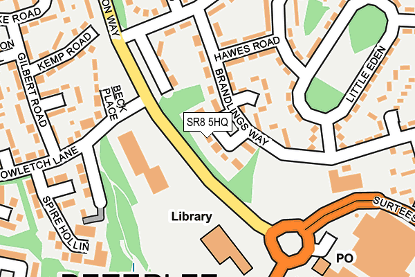 SR8 5HQ map - OS OpenMap – Local (Ordnance Survey)