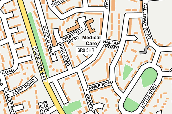 SR8 5HR map - OS OpenMap – Local (Ordnance Survey)