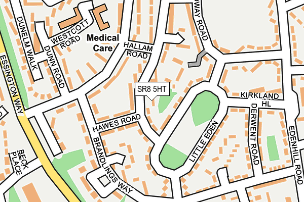 SR8 5HT map - OS OpenMap – Local (Ordnance Survey)