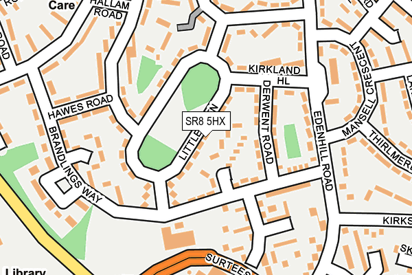SR8 5HX map - OS OpenMap – Local (Ordnance Survey)