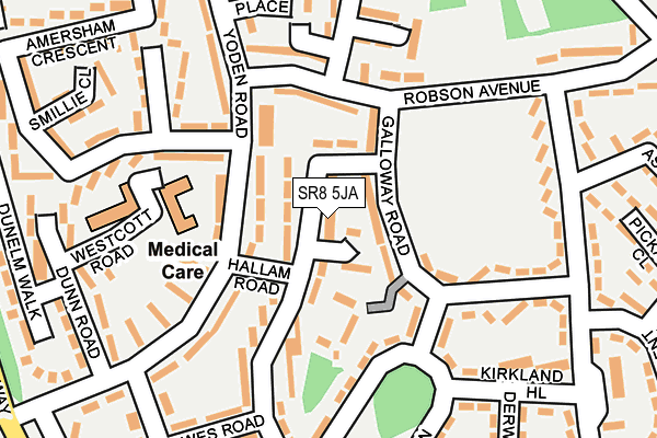 SR8 5JA map - OS OpenMap – Local (Ordnance Survey)