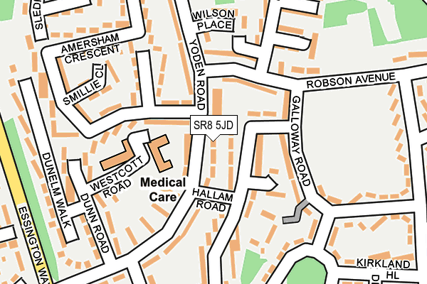 SR8 5JD map - OS OpenMap – Local (Ordnance Survey)