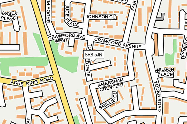 SR8 5JN map - OS OpenMap – Local (Ordnance Survey)