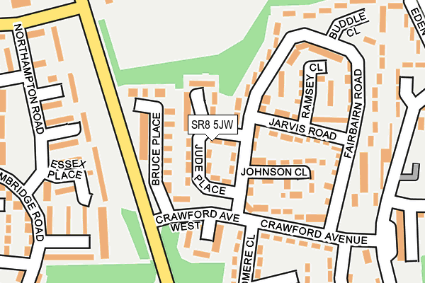 SR8 5JW map - OS OpenMap – Local (Ordnance Survey)