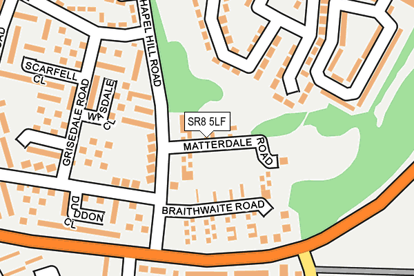 SR8 5LF map - OS OpenMap – Local (Ordnance Survey)