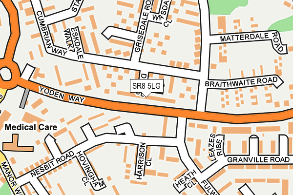 SR8 5LG map - OS OpenMap – Local (Ordnance Survey)