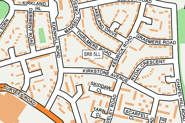 SR8 5LL map - OS OpenMap – Local (Ordnance Survey)