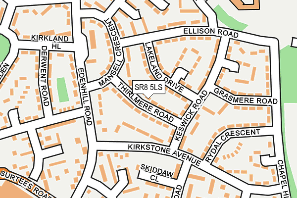 SR8 5LS map - OS OpenMap – Local (Ordnance Survey)