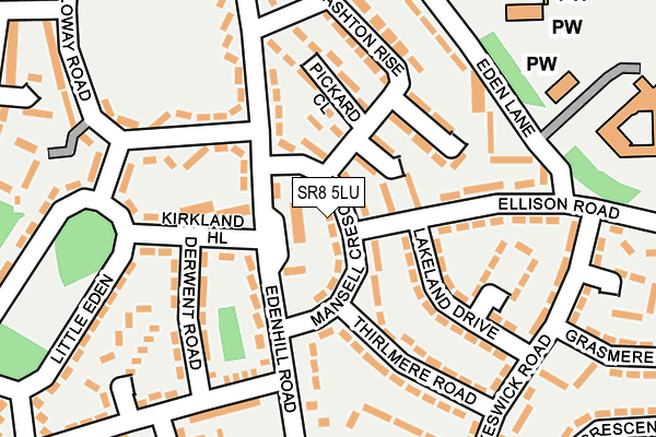 SR8 5LU map - OS OpenMap – Local (Ordnance Survey)