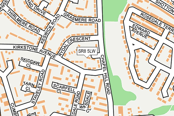 SR8 5LW map - OS OpenMap – Local (Ordnance Survey)