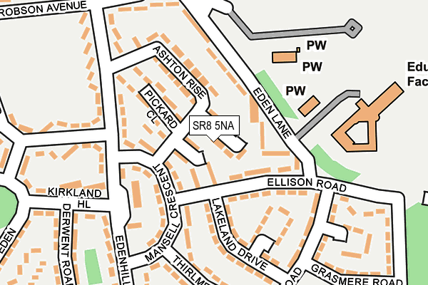 SR8 5NA map - OS OpenMap – Local (Ordnance Survey)